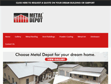 Tablet Screenshot of metaldepotinc.com